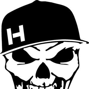 Vinyl Decal for Window - Hostile Skull, 30"